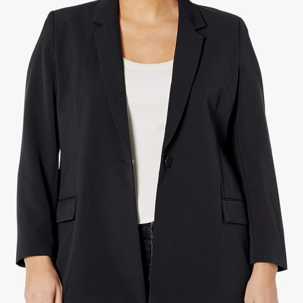 The Drop Women's Blake Long Blazer S Black NWT Retail $75 - Picture 10 of 10